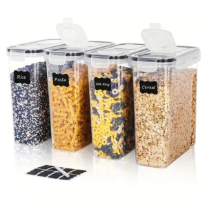 4pcs Large Food Storage With Lids